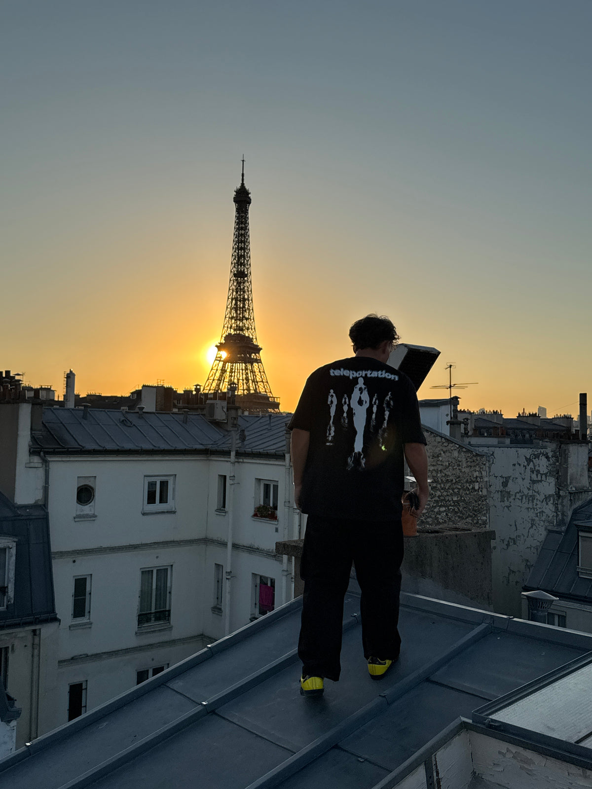 TELEPORTATION t-shirt, travel lifestyle photo