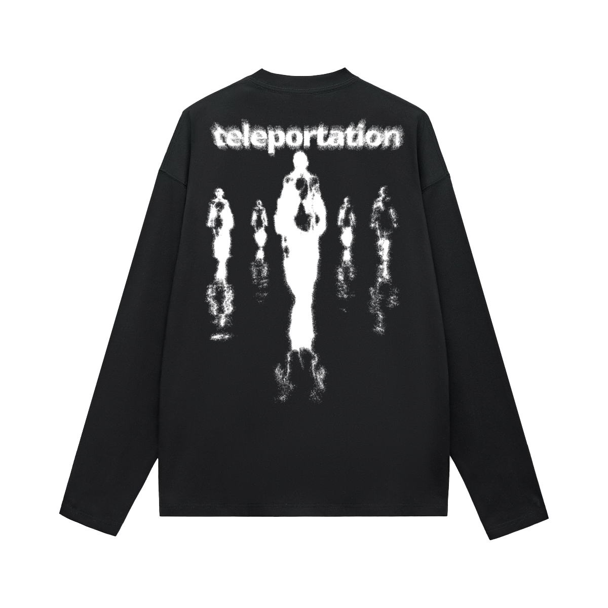 TELEPORTATION oversized longsleeve, black, back print