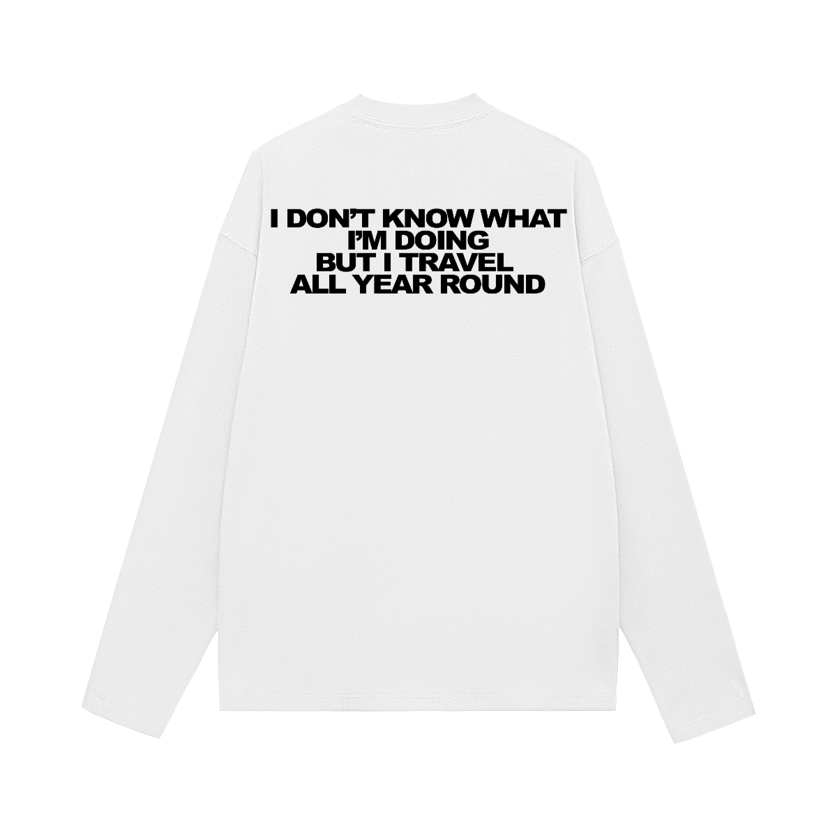 I don't know oversized longsleeve by TELEPORTATION, white, back print